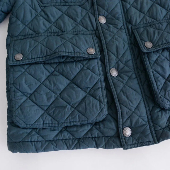 Burberry BRIT Green Zip Up Quilted Puffer Lined Hidden Hoodie Winter Jacket 8Y - Picture 7 of 16